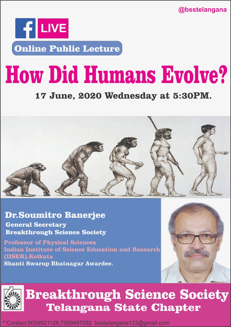 Webinar: ‘How Did Humans Evolve ?’