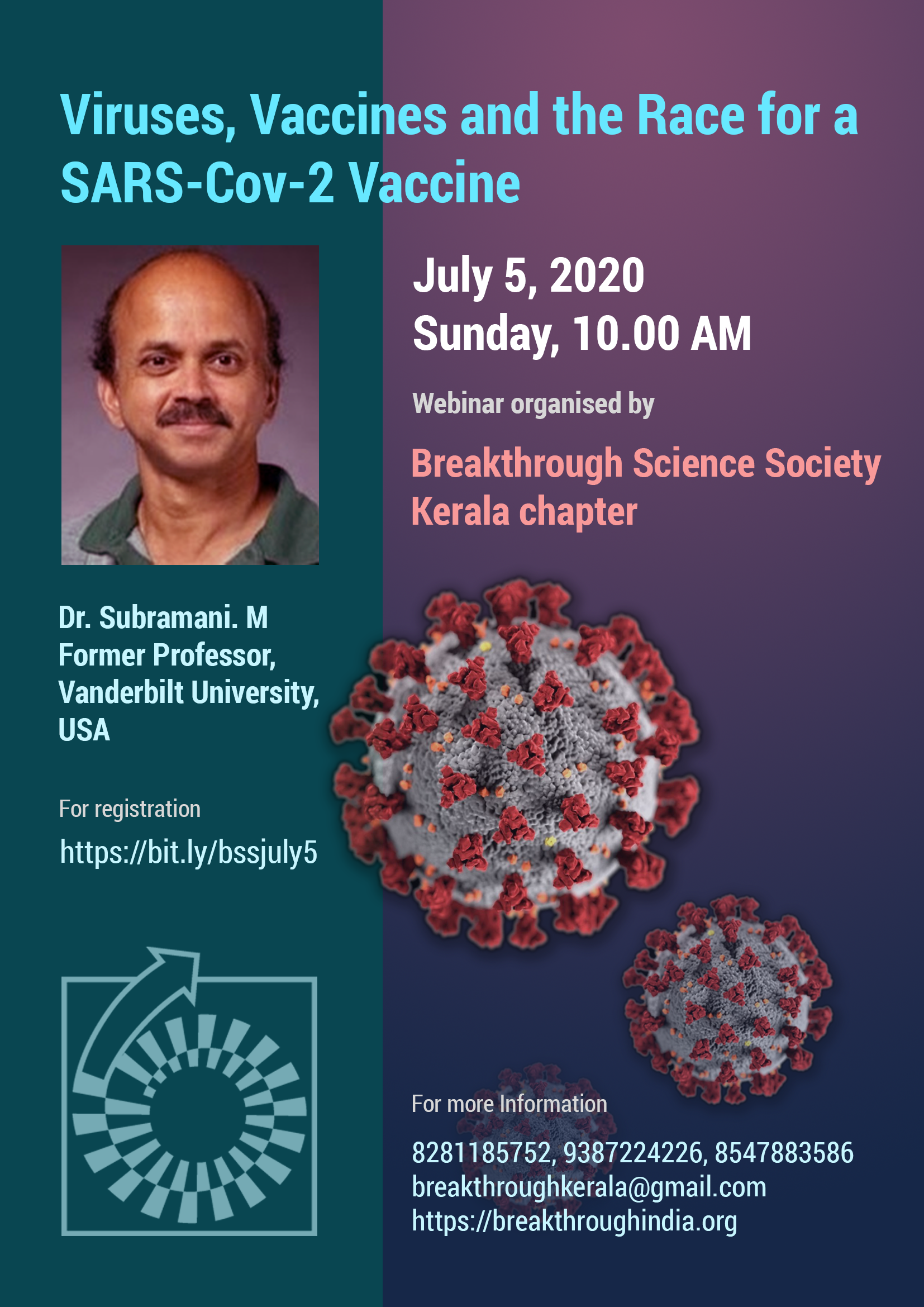 Webinar: ‘Viruses, Vaccines and the Race for a SARS-Cov-2 Vaccine’