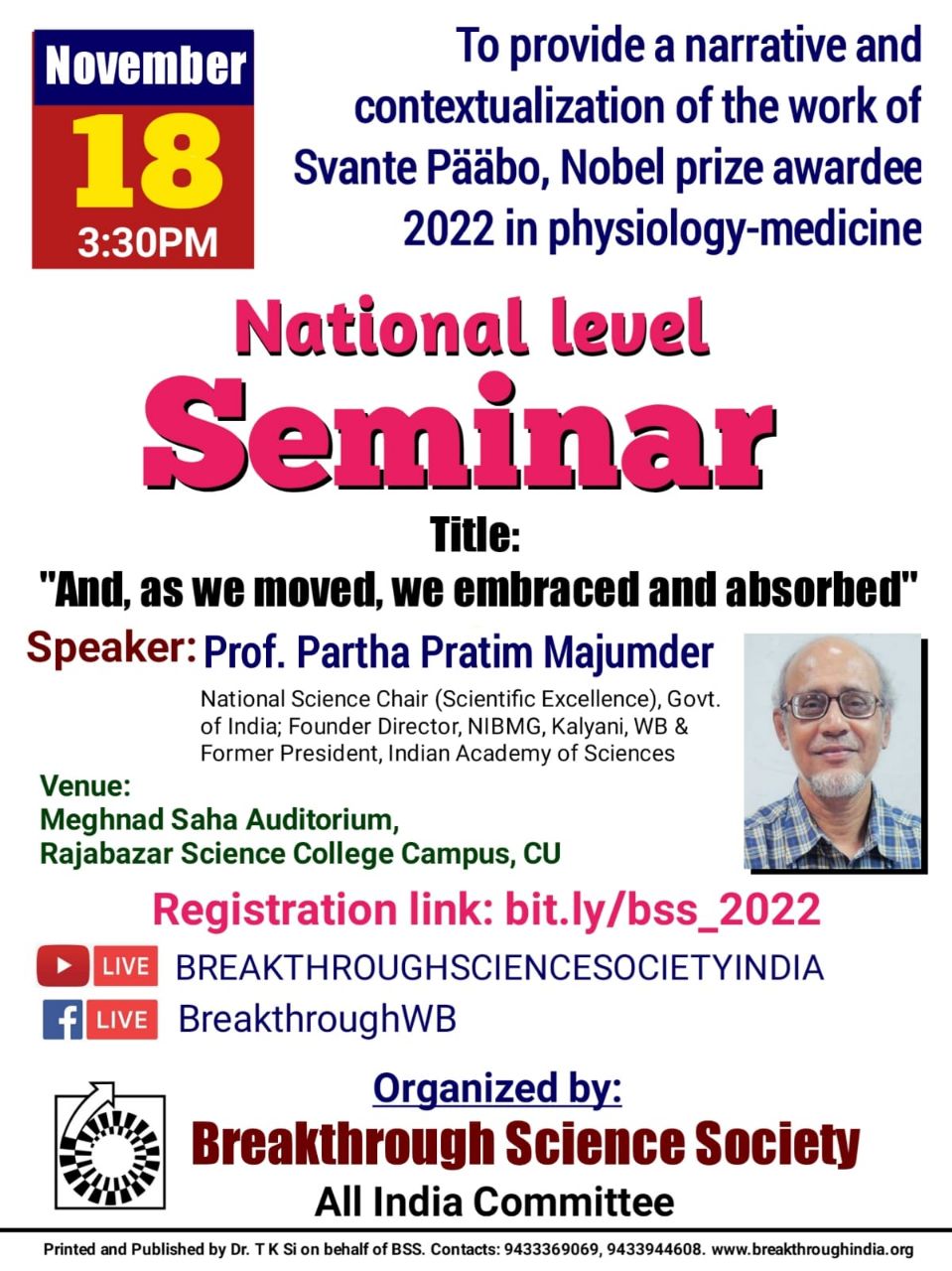 Seminar on Nobel prize in physiology 2022