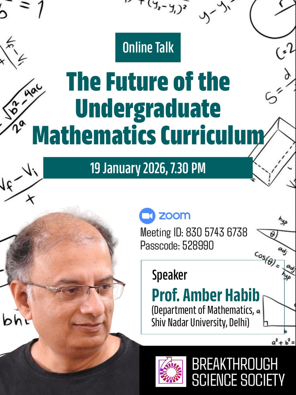 Webinar: “The Future of the Undergraduate Mathematics Curriculum